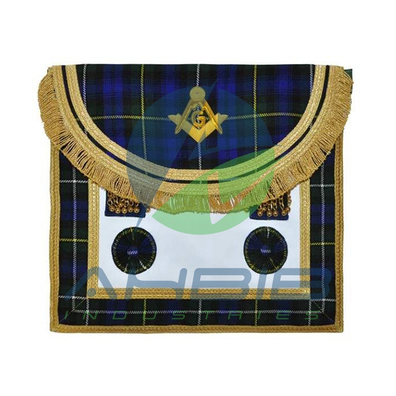 Scottish Rite Master Mason Apron Striped Blue