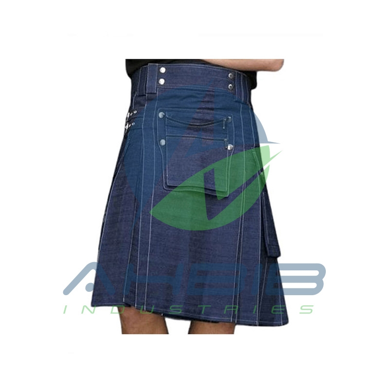 Men Denim Kilt