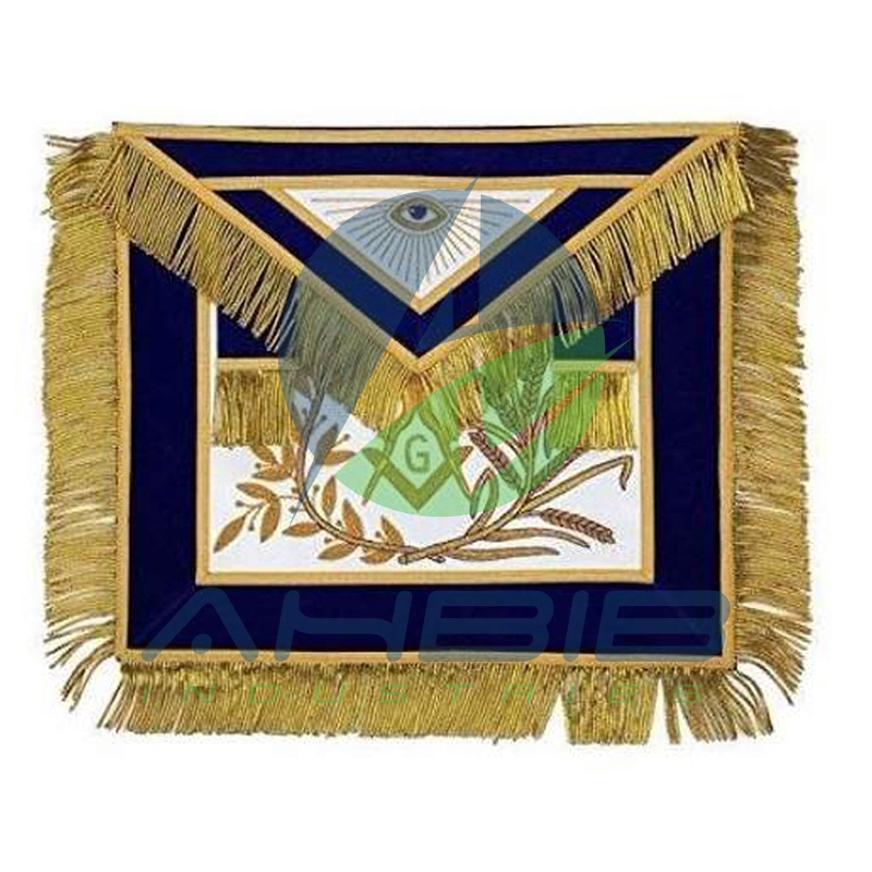 Masonic Master Mason Apron Gold Embroidered Apron