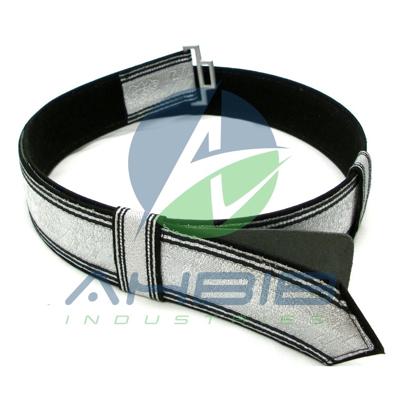 SS Officer Brocade Belt Silver On Black