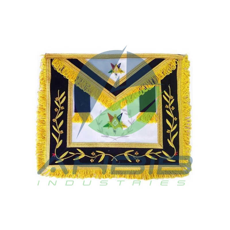 Hand Embroidered Masonic OES Worthy Patron Apron