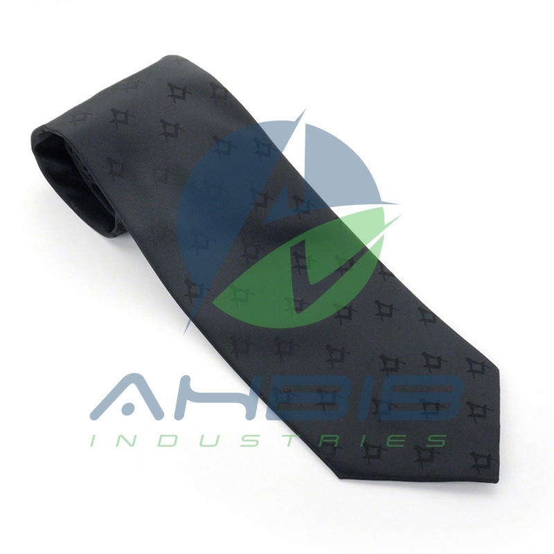 Freemasons Black Polyester Masonic Tie