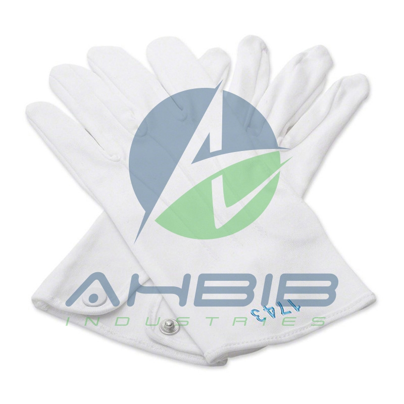 White 100% Cotton Gloves With Lodge Number