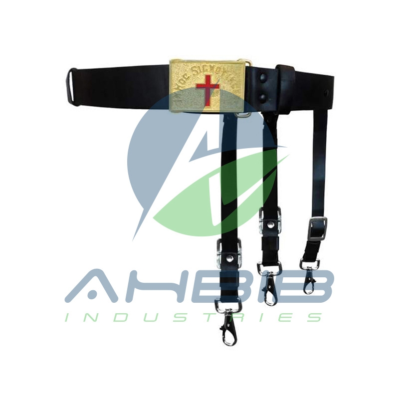 Knight Templar Past Commander Sword Belt Black